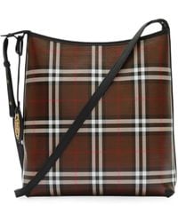 Burberry - Small Check Shoulder Bag - Lyst