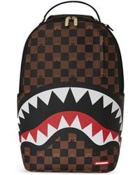 Sprayground - Check-Pattern Peeking Character Backpack - Lyst
