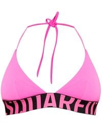 DSquared² - Bikinitop Met Logoband - Lyst