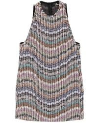 Missoni - Chevron Knit Mini Dress With Sequins - Lyst