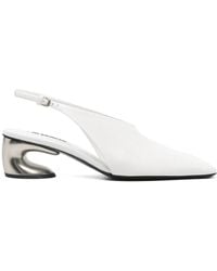 Jil Sander - 50Mm Leather Slingback Pumps - Lyst