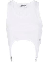 Jean Paul Gaultier - Top sin mangas de canalé - Lyst