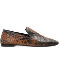 IRO - Snakes-Print Loafers - Lyst