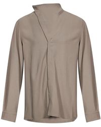 Rick Owens - Asymmetric-Front Long-Sleeve Shirt - Lyst