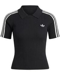 adidas - Cali Ribbed-Knit T-Shirt - Lyst