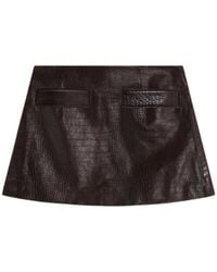 Frankie Shop - Rory Croc-Embossed Mini Skirt - Lyst