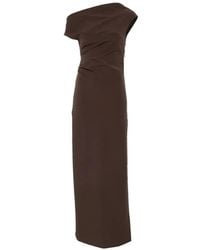 P.A.R.O.S.H. - One-Shoulder Draped Maxi Dress - Lyst