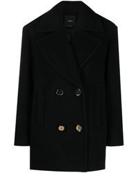 Pinko - Double-breasted Wool-blend Coat - Lyst