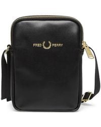 Fred Perry - Laurel Wreath Leather Side Bag - Lyst