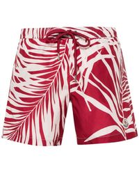 Moncler - Leaf-print Swim Shorts - Lyst