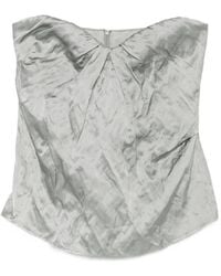 Esse Studios - Lume Draped Strapless Top - Lyst