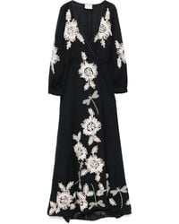 Forte Forte - Maxi-Jurk Met Geborduurde Bloemen - Lyst
