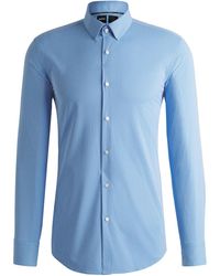 BOSS - Striped Button-Up Shirt - Lyst