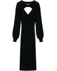 Twinset - Chain-Embellished Ribbed-Knit Midi Dress - Lyst