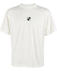 ALBERTO BRESCI - Logo-Patch Embroidered T-Shirt - Lyst