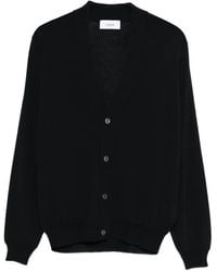 Lardini - V-Neck Wool Cardigan - Lyst