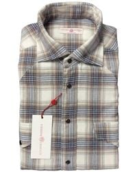 Luciano Barbera - Plaid-Check Long-Sleeve Shirt - Lyst