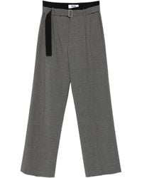 MSGM - Belted Pleated Trousers - Lyst