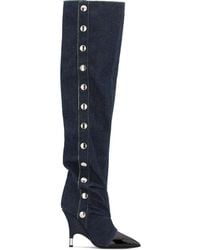 Giuseppe Zanotti - Harper Denim Knee-High Boots - Lyst