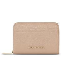 Michael Kors - Small Jet Set Pebbled-Leather Card Holder - Lyst