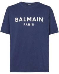 Balmain - Logo Crewneck T-shirt - Lyst