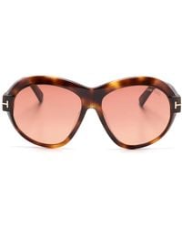 Tom Ford - Inger Oversize-Frame Sunglasses - Lyst
