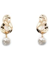 Self-Portrait - Pearl-Pendant Drop Earrings - Lyst