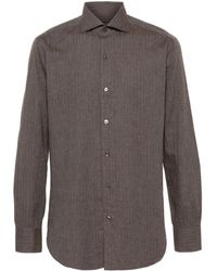 Barba Napoli - ヘリンボーン シャツ - Lyst