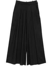 Masnada - Pantalon Palazzo À Design Plissé - Lyst