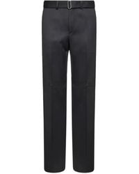 Lardini - Belted Pressed-Crease Trousers - Lyst