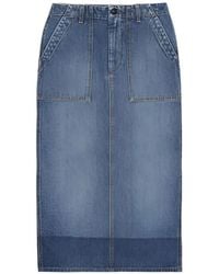 Fortela - Jia Denim Midi Skirt - Lyst