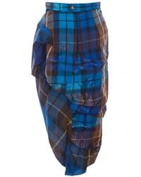 Vivienne Westwood - Check-Pattern Asymmetrical Skirt - Lyst