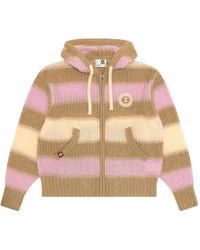 A Bathing Ape - Striped Hooded Cardigan - Lyst