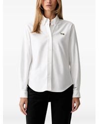 KENZO - Camisa Jumping Tiger Con Logo Bordado - Lyst