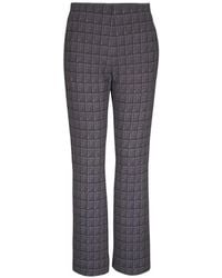 ODEEH - Check-Pattern Straight-Leg Trousers - Lyst