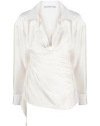 Alexander Wang - Draped Silk Shirt - Lyst