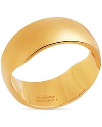 Balenciaga - Ring Met Gegraveerd Logo - Lyst