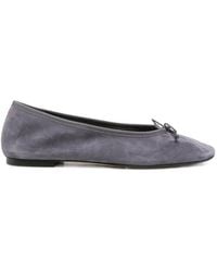 Aeyde - Tiby Bow-Detail Suede Ballet Flats - Lyst
