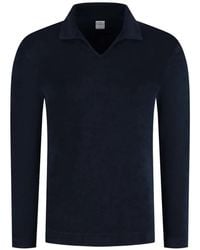 Fedeli - V-Neck Long-Sleeve Polo-Collar T-Shirt - Lyst