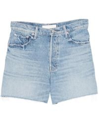 Mother - Pantalones Vaqueros Cortos Con Bordes Deshilachados - Lyst