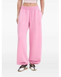 adidas - Soft Lux Elasticated-Waistband Logo-Patch Track Pants - Lyst