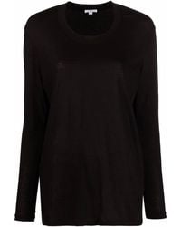 James Perse - Long-Sleeved Cotton Jersey T-Shirt - Lyst