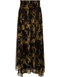 Versace - Falda larga con estampado Watercolour Couture - Lyst