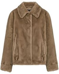 Seventy - Spread-Collar Faux-Fur Coat Set (Set Of Two) - Lyst