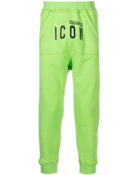 DSquared² - Icon-Print Cotton Track Pants - Lyst