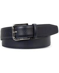 BOSS - Italian-Leather Belt With Polished Pin Buckle - Lyst