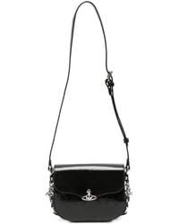 Vivienne Westwood - Orb-Plaque Crinkled-Finish Shoulder Bag - Lyst
