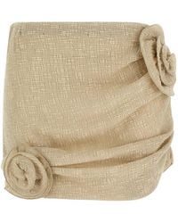 Magda Butrym - Flower-Detail Mini Skirt - Lyst