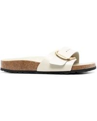 Birkenstock - Arizona Big Buckle Leather Slides - Lyst