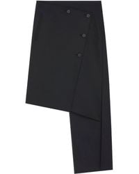 Courreges - Oblique Midi Skirt With Inserts - Lyst